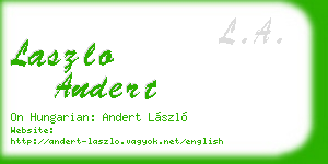 laszlo andert business card